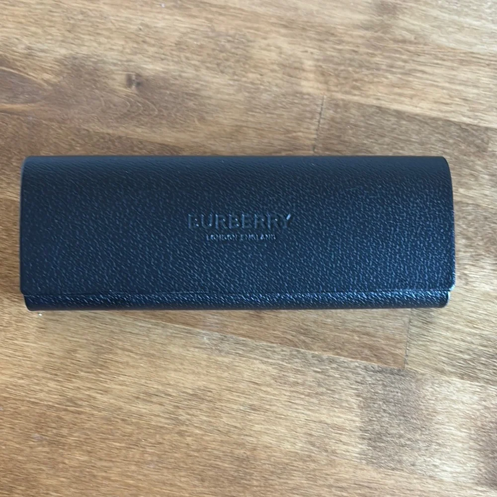 Burberry Black Leather Eyeglass Case